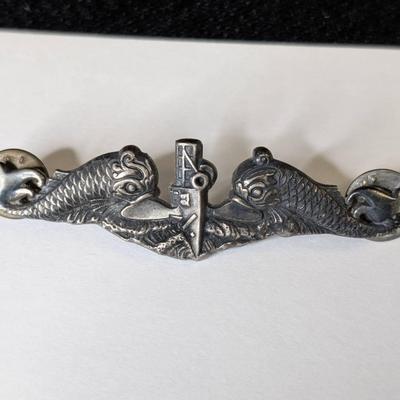 WWII US Navy Submarine Insignia Badge... Sterling 