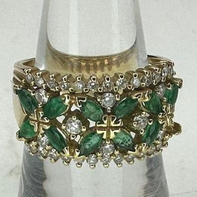 14k Emerald & Gold Ring