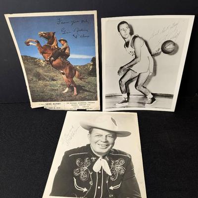 3 Celebrity Autographed 8x10 Photos