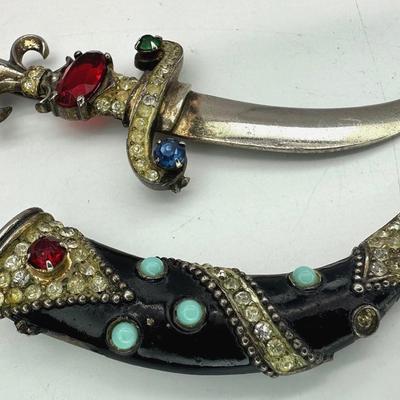 Urie Mandel ''Murray Slater'' Large 4" Sterling Silver Dagger Saber Pin