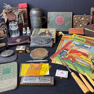 Assortment Of Vintage “Junk Drawer” Collectibles
