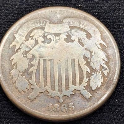 1865 Two Cent Piece 