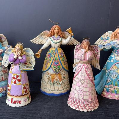 Five Jim Shore Collectible Angels 