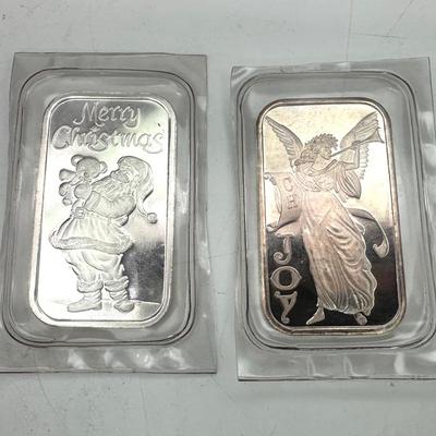 Two 1 Troy Ounce .999 Silver Bars
