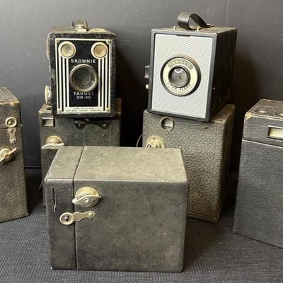 Antique Kodak Brownie Box Cameras