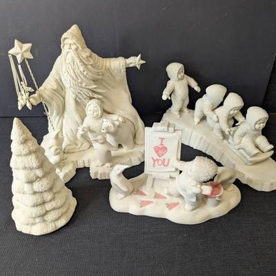 3 Large Size Dept. 57 Snowbabies Figurines 