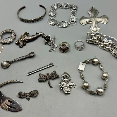 Vintage Sterling Silver Jewelry Lot