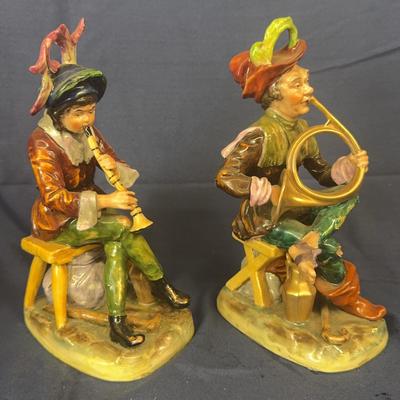 Set of 2 Vintage German Figurines – Musicians