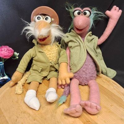 Vintage Fraggle Rock Plush Dolls – Mokey (1983) & Traveling Matt (1984) by Henson Associates
