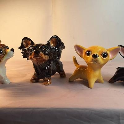 2 Sets of Porcelain Chihuahua Salt & Pepper Shakers