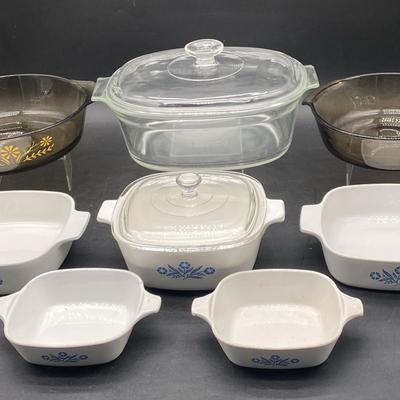 Glasbake, Corningware And Pyrex Pieces 