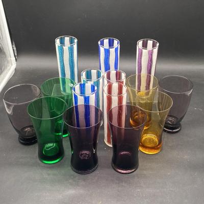 Colorful Lemonade/Iced Tea Or Water Glasses 
