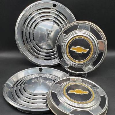(2) Pair Hub Caps- Chevrolet And Pontiac