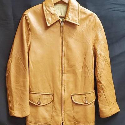 Vintage Women's Mustard Gold Leather Jacket 