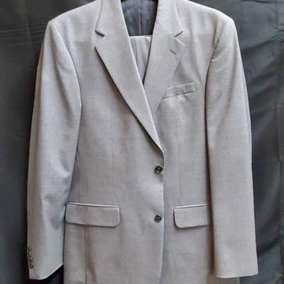 Lands End 2 Piece Gray Men's Suit- 40L