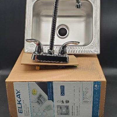 ELKAY Drop In Single Bowl Bar Sink Kit