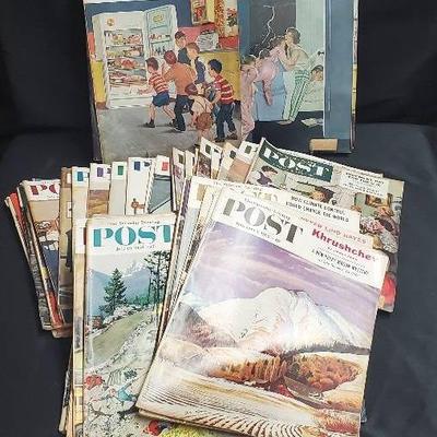 Mystery Lot 1950's  "The Saturday Evening Post' Magazines 