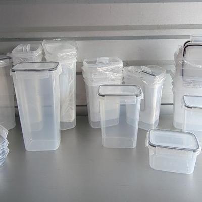 19 Plastic Storage Containers (Assorted Sizes)