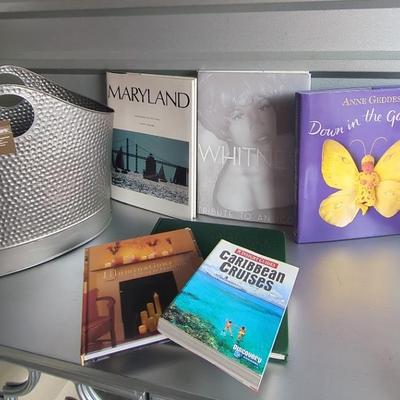 Hardback Coffee Table Books And Magazine Basket