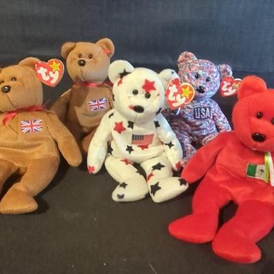 Vintage Rare USA, England, And Mexico Beanie Babies!!