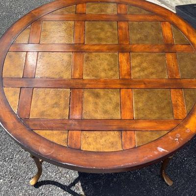 Beautiful Wood & Hammered Copper Coffee Table