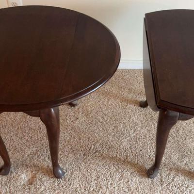 Wooden Drop Leaf Side Tables!