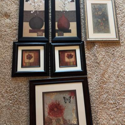 Collage of 6 Floral Prints