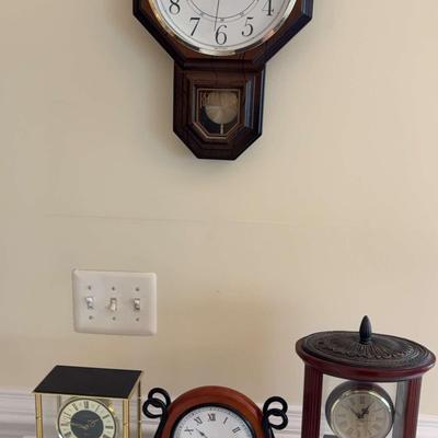 Wall Clock and 3 Table Clocks