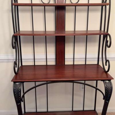 Heavy Wood & Metal Bakers Rack