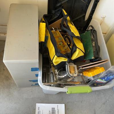 Tool Organizer Lot – Tote, Tool Bag & Parts Cabinet