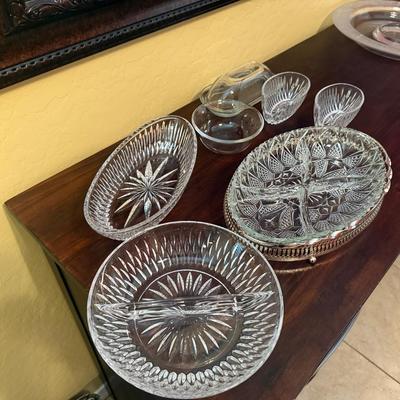 Assorted Crystal & Glass Serving Dish Collection
