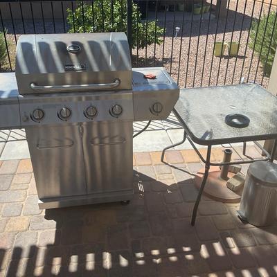 Nexgrill Stainless Steel 5-Burner Propane BBQ Grill with Side Shelves