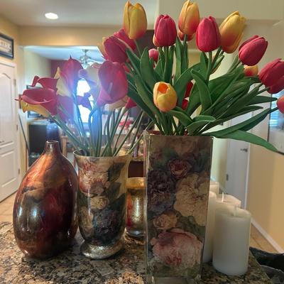 Vases, Florals, and Candles