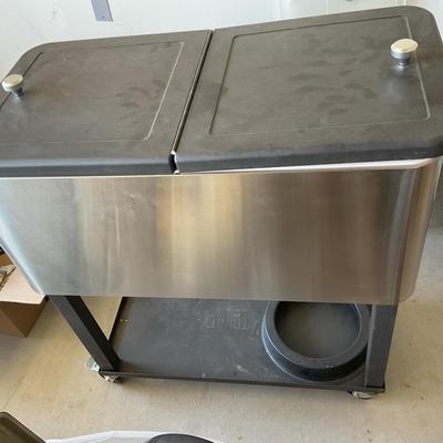 Rolling Stainless Steel Patio Cooler