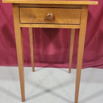 Wood End Table With Drawer