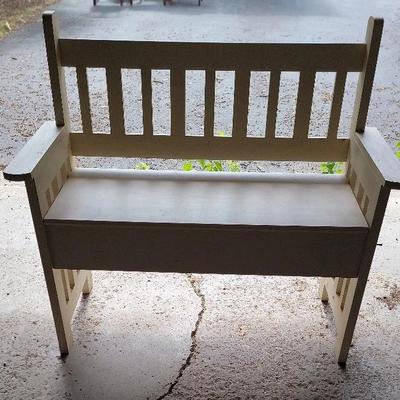 Wood Storage Bench