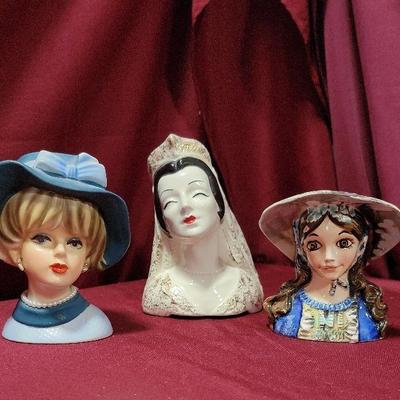 Lady Head Vases 
