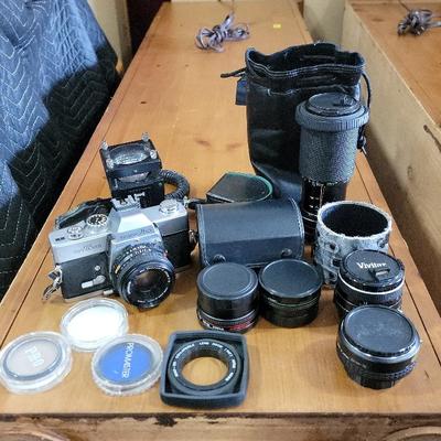 Minolta SRT201 Camera with Lenses
