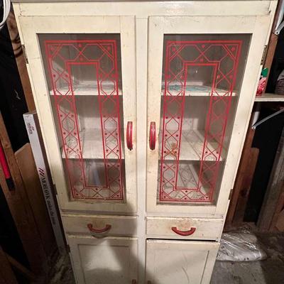 Unusual small early 1900 Hoosier cabinet