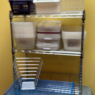 Plastic Storage And Metal Storage Rack