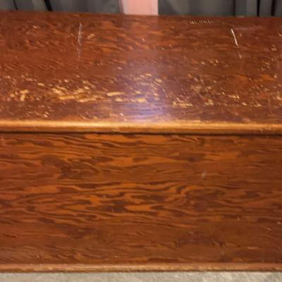 Wood Storage Trunk 