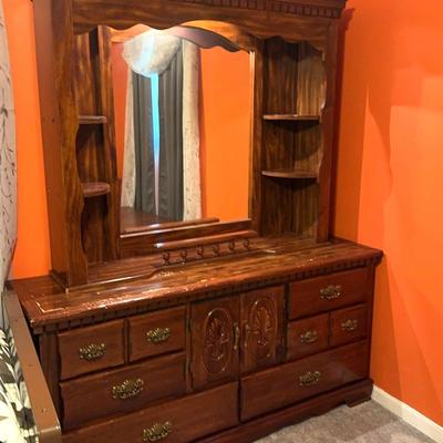 Dresser With Mirror - Two Pieces