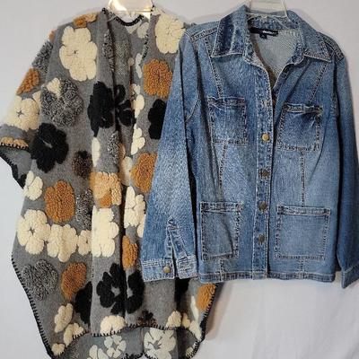 Fall Jacket And Shawl Size 14