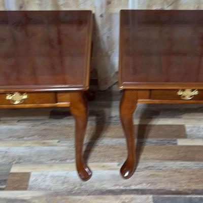 Wood Side Tables (two In Lot)