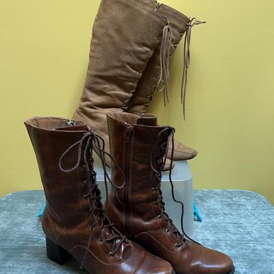 Ladies Lace-up  Boots - Size 10
