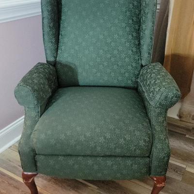 Vintage Lane Furniture Wing Back Recliner 