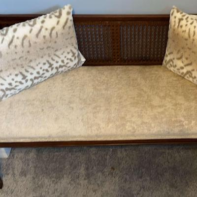 Wood/cane Bench