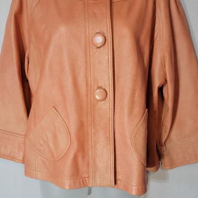 Chico's Leather Jacket Blazer Sz 3