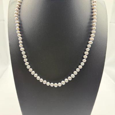 Gray Honora Pearl Necklace W/925 Silver Clasp, 20"L
Lot #: 20