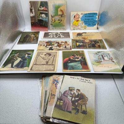 Large Lot Of Vintage Comical Postcards
Lot #: 95